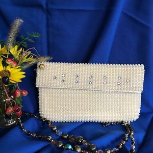 Vintage pearl clutch style evening bag
